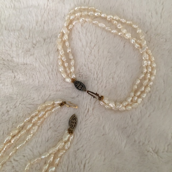 Vintage Genuine Seed Pearl Torsade Necklace and Bracelet Set - Picture 8 of 17